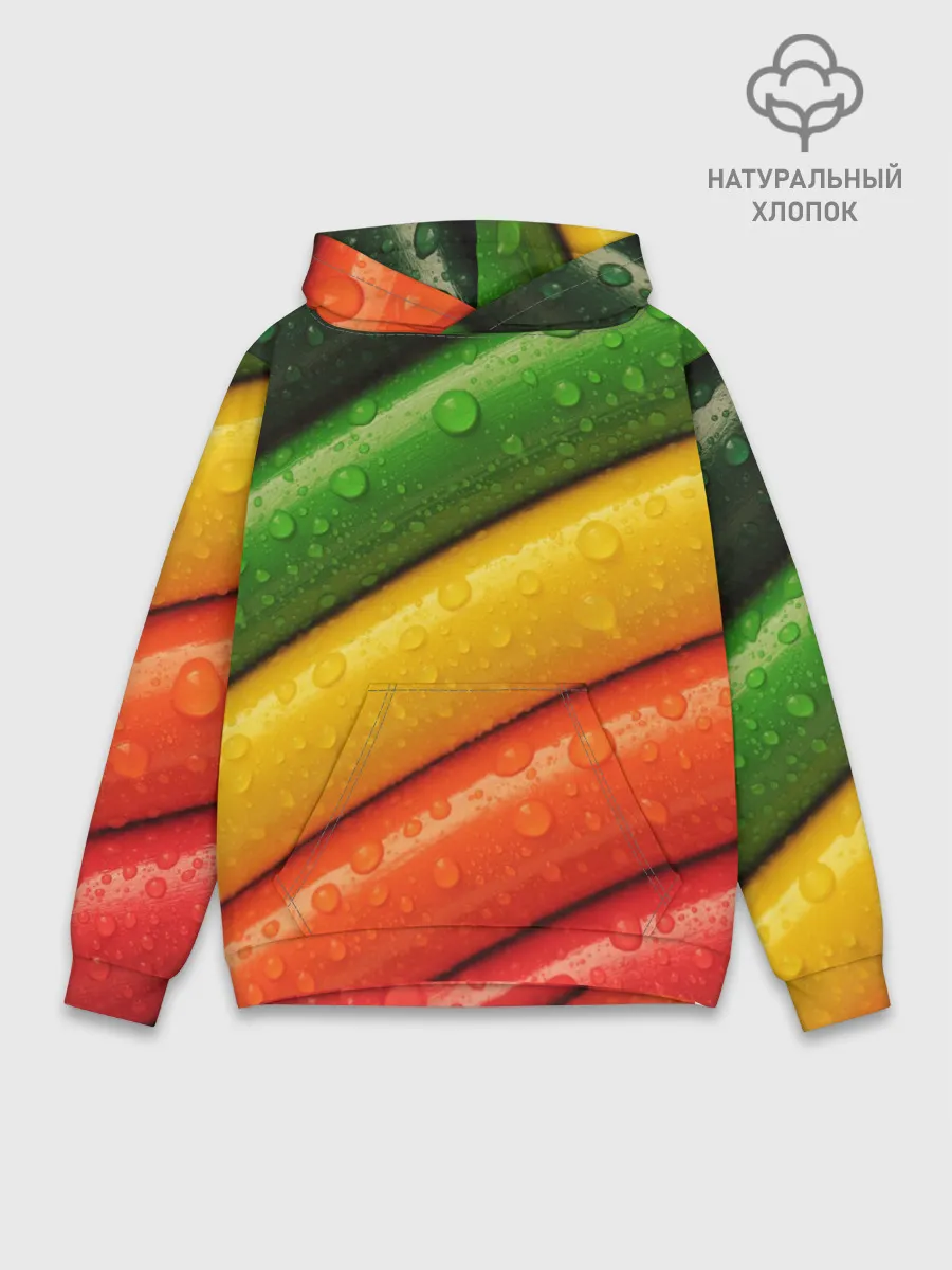 Худи мужской база хлопок / Цветные линии