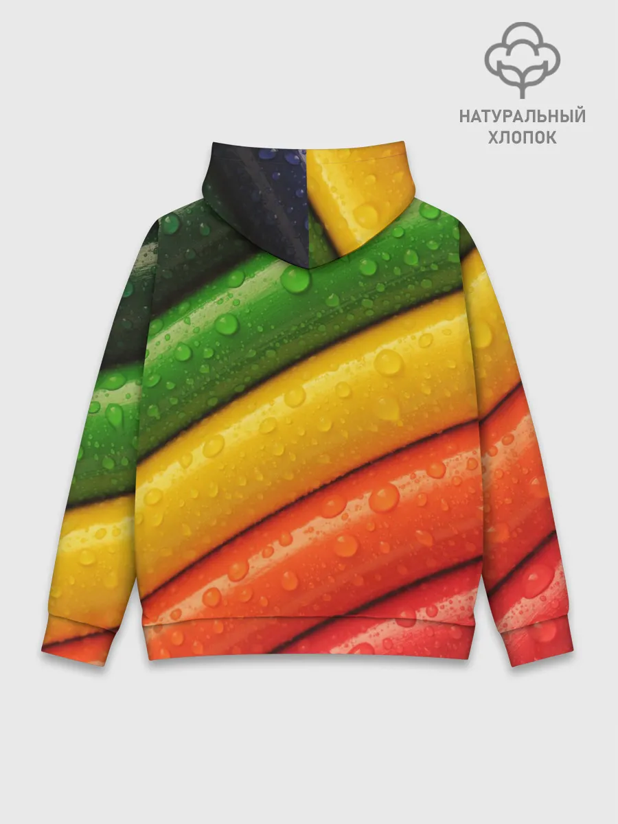 Худи мужской база хлопок / Цветные линии