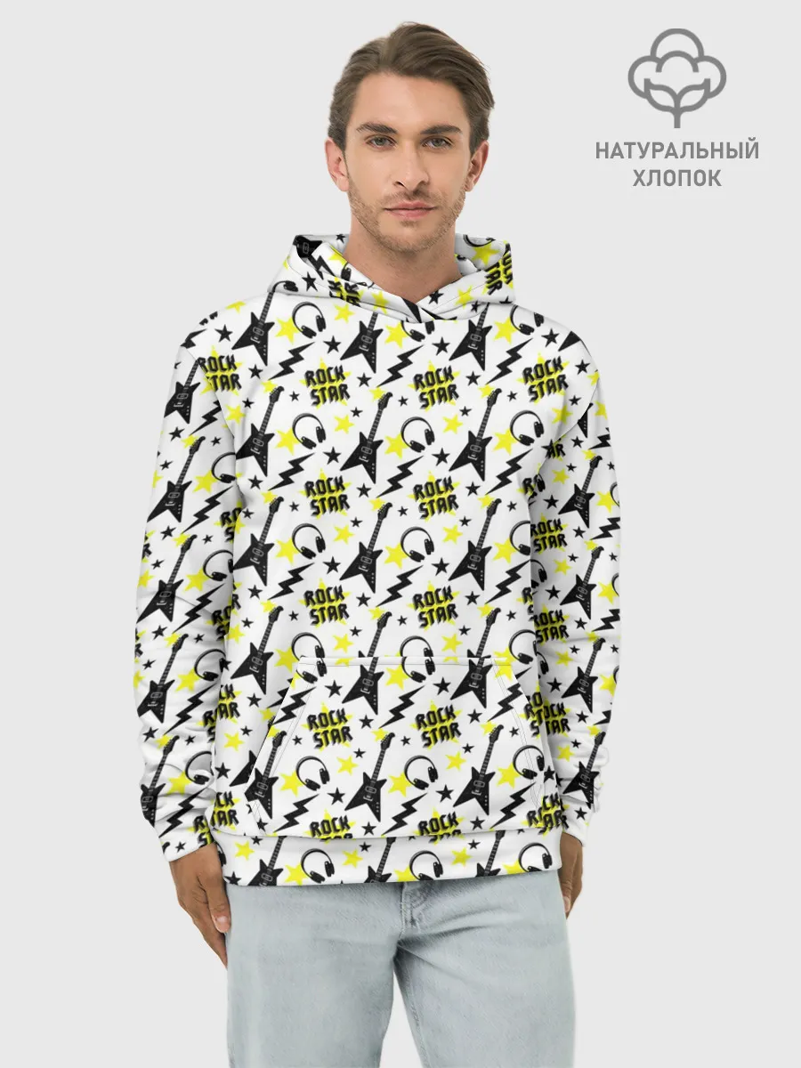 Худи мужской база хлопок / Rock Star