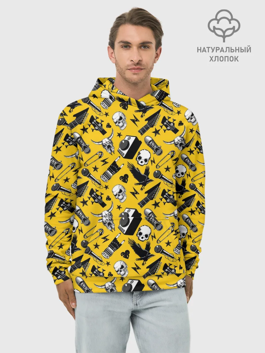 Худи мужской база хлопок / Рок