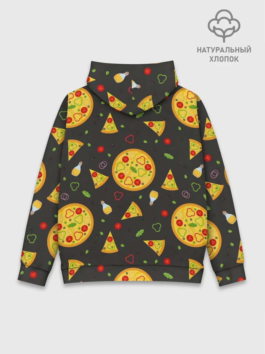 Худи мужской база хлопок / Веганская пицца