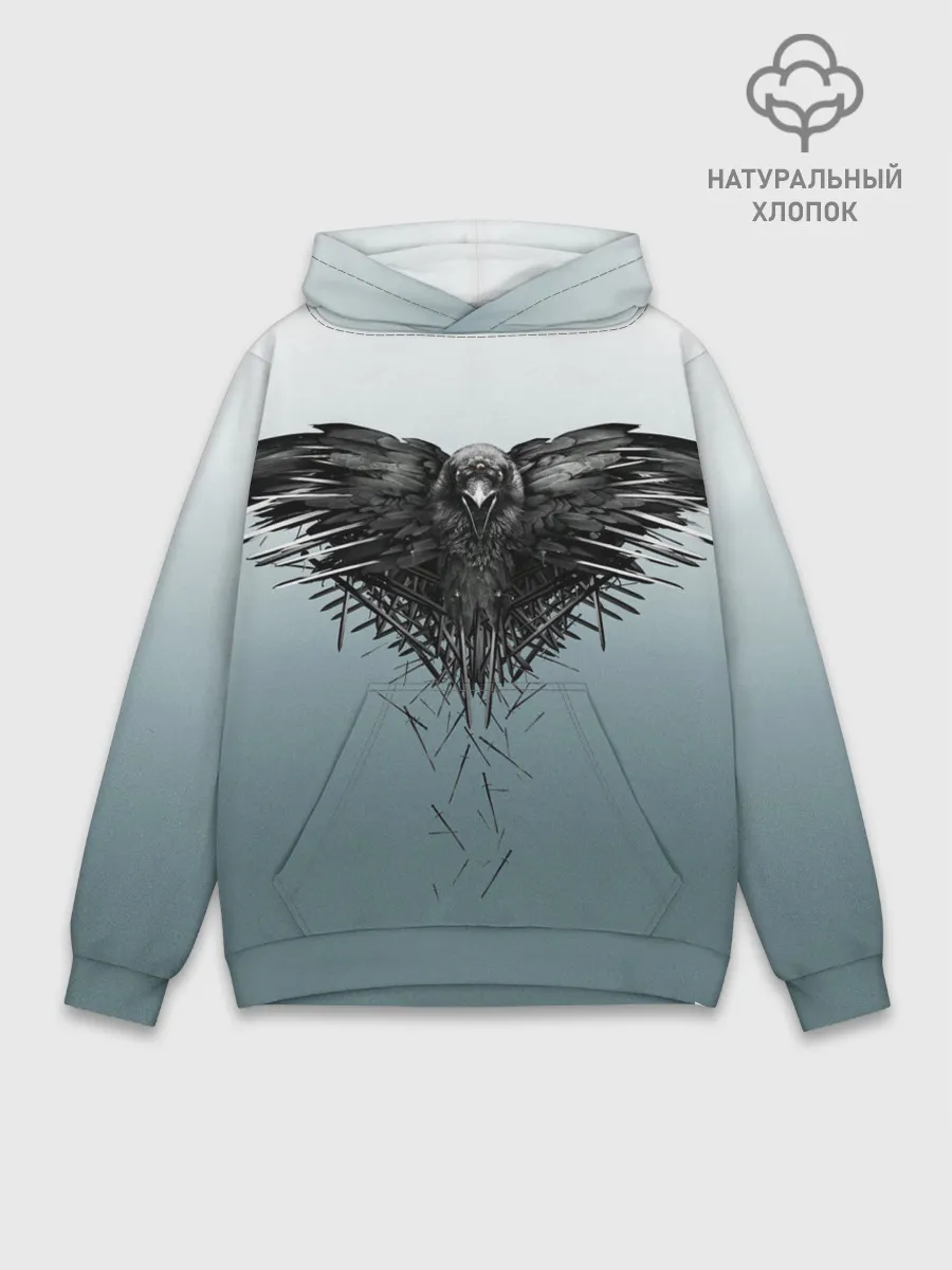 Худи мужской база хлопок / Crow