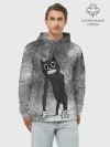 Худи мужской база хлопок / Cartoon cat