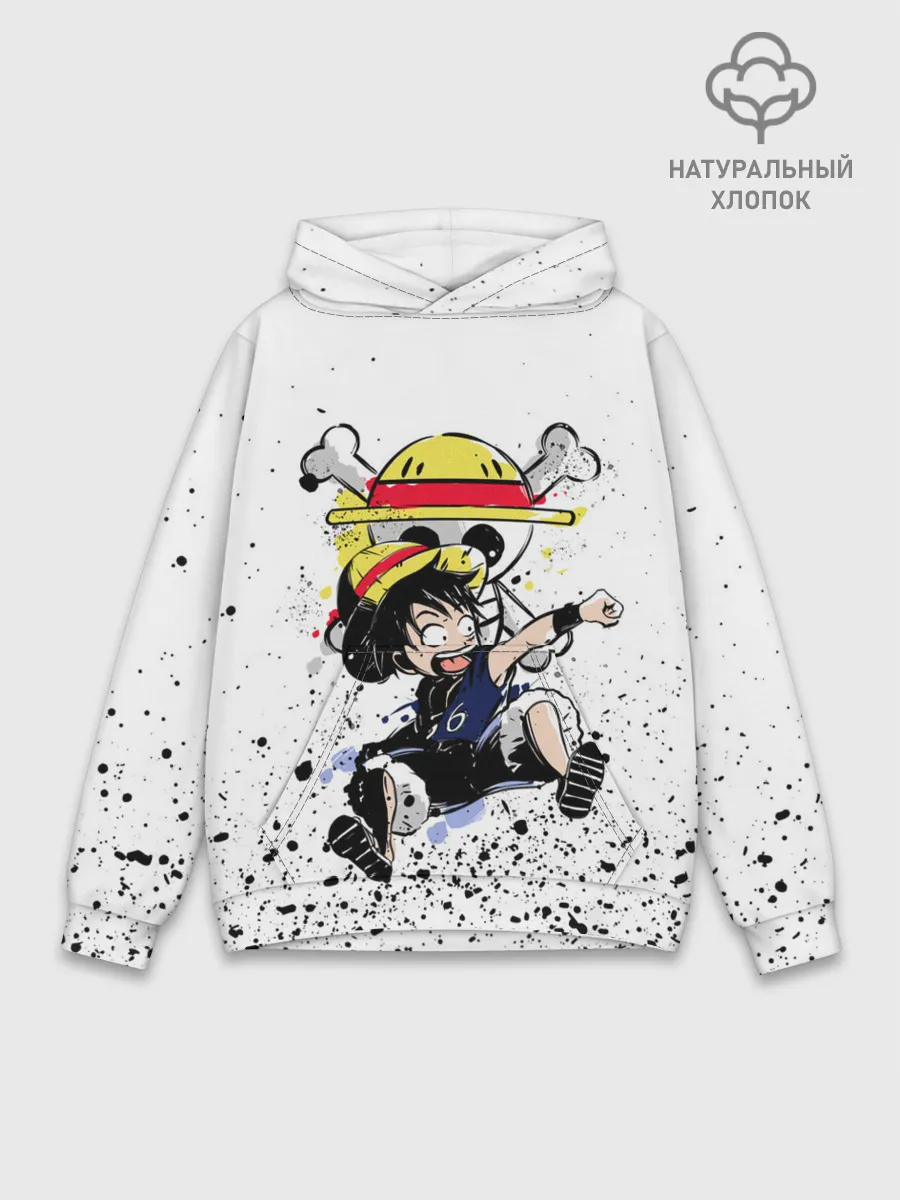 Худи мужской база хлопок / Луффи