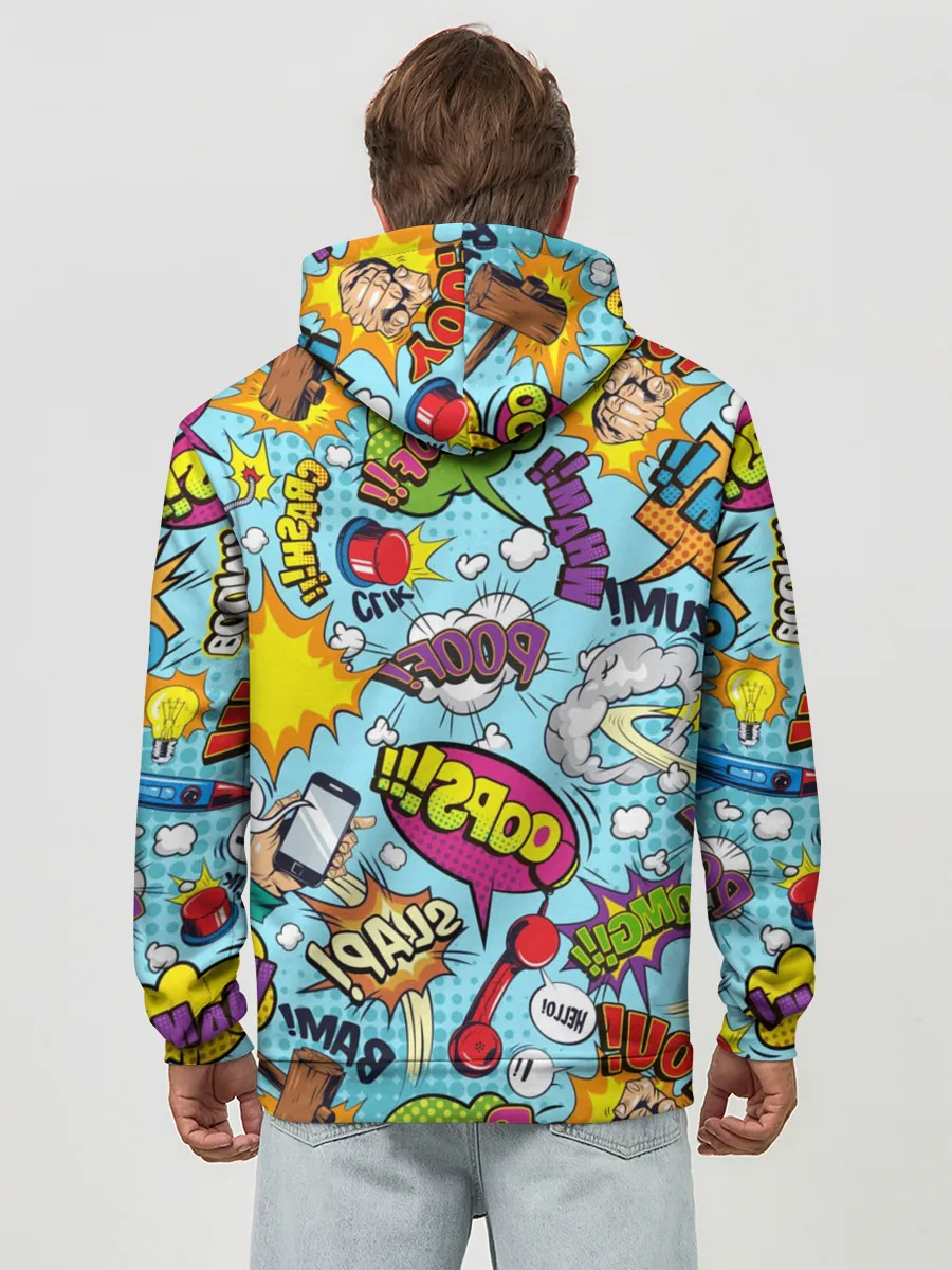 Худи мужской база хлопок / Комиксы