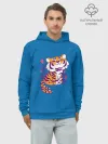 Худи мужской база хлопок / Тигр