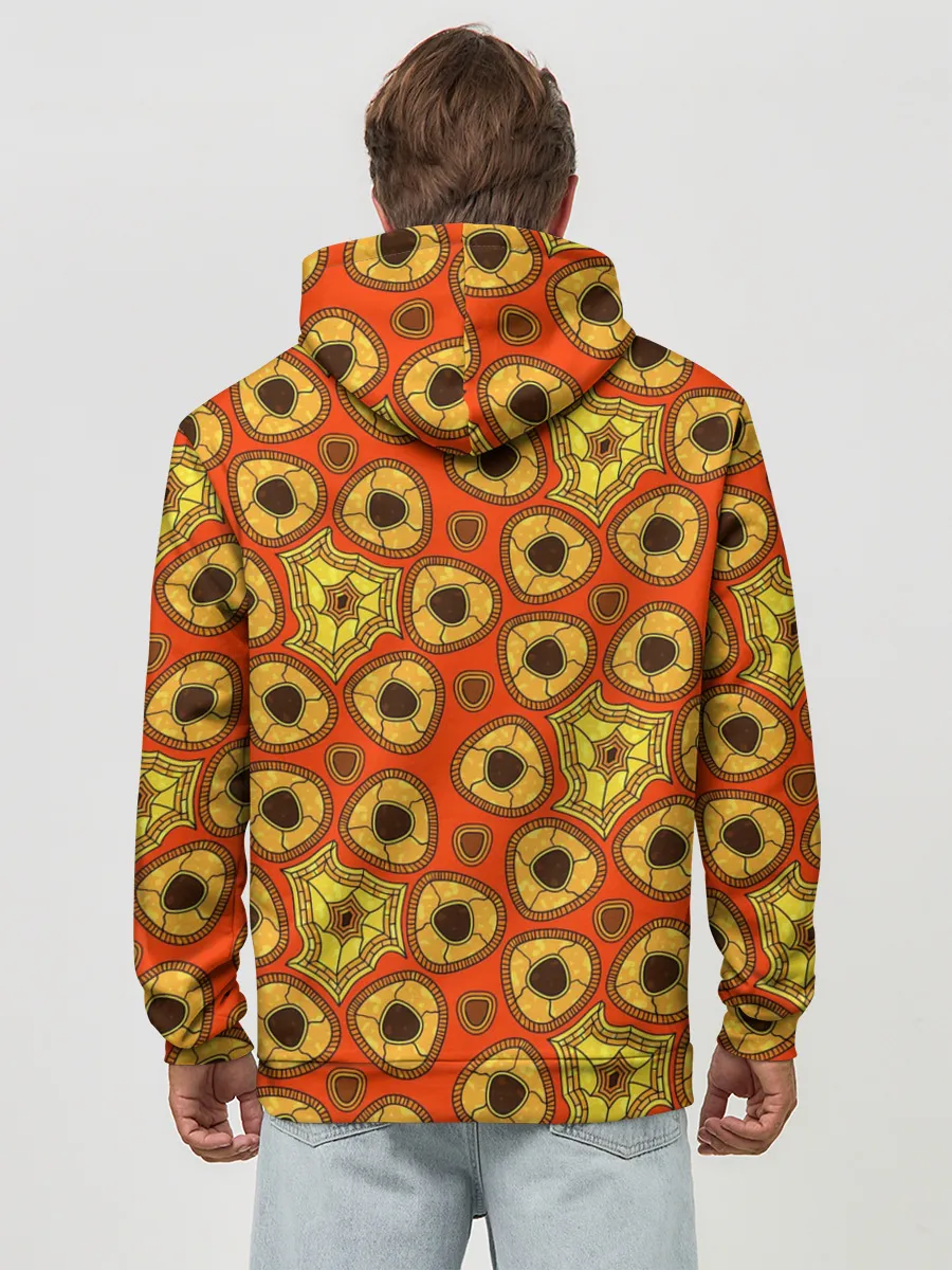 Худи мужской база хлопок / Древний африканский узор