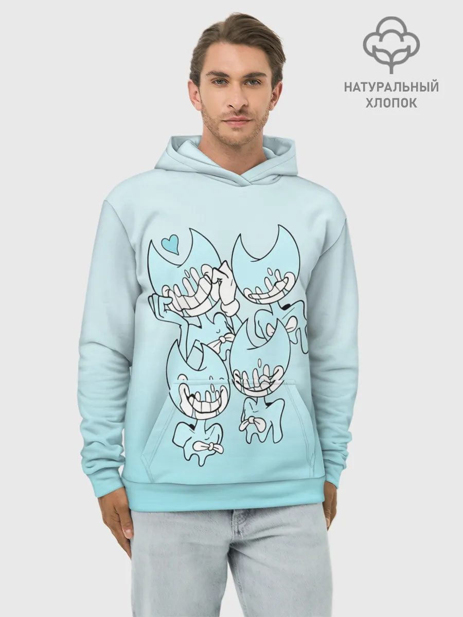 Худи мужской база хлопок / Bendy And The Ink Machine