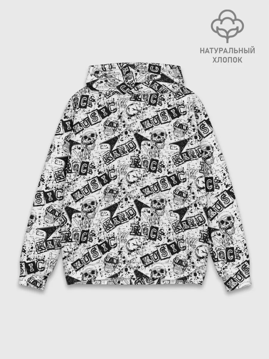 Худи мужской база хлопок / Rock music