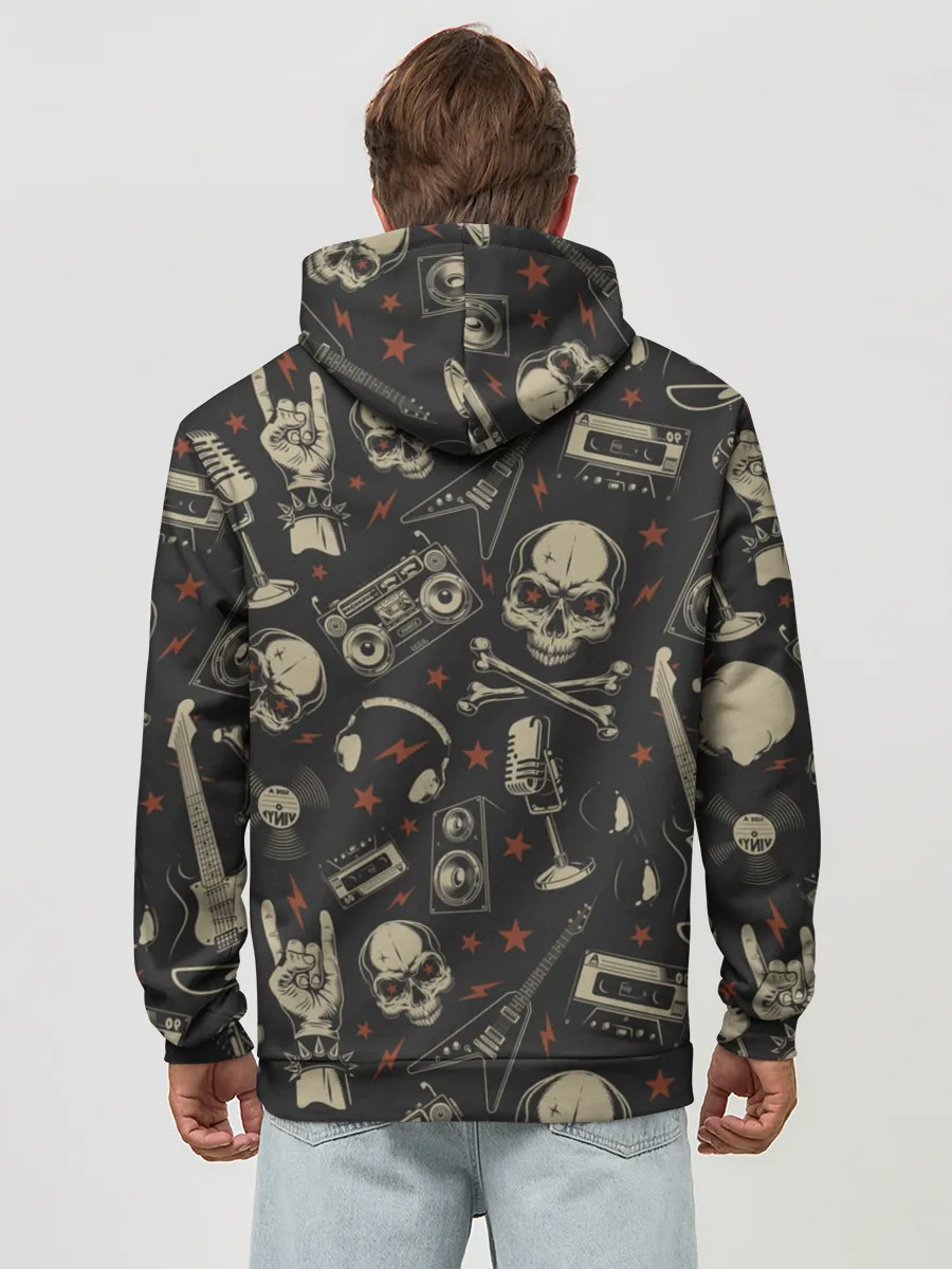 Худи мужской база хлопок / Рок-музыка