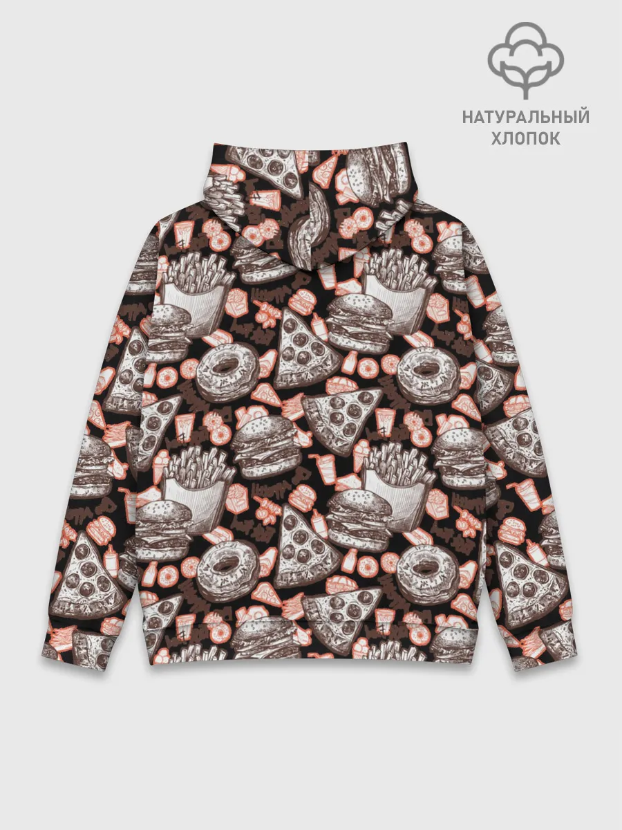 Худи мужской база хлопок / Фастфуд / Fast food