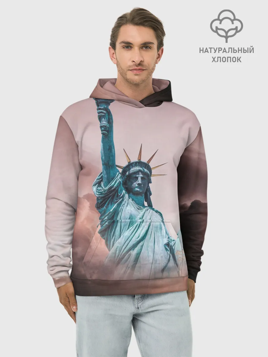 Худи мужской база хлопок / Статуя свободы