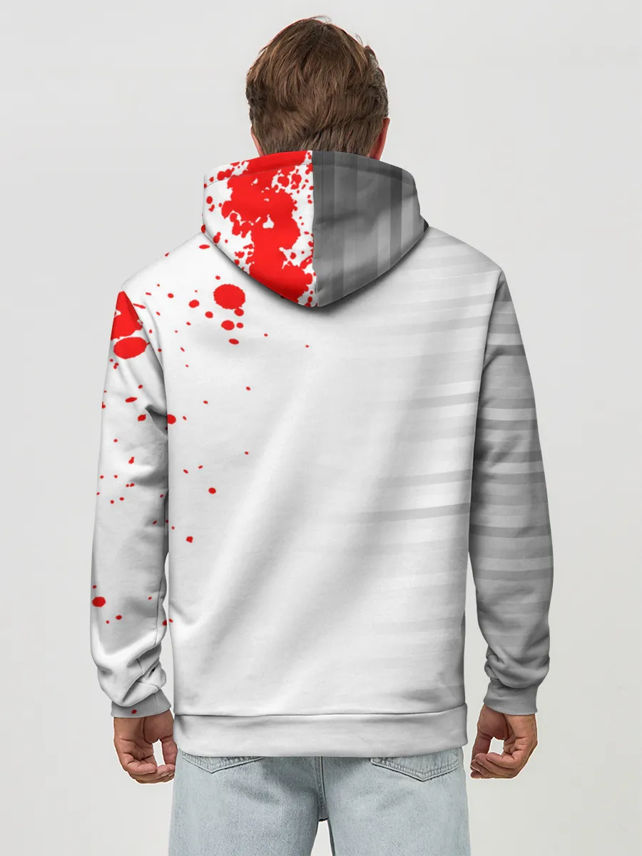 Худи мужской база хлопок / Kaneki Ken красные капли