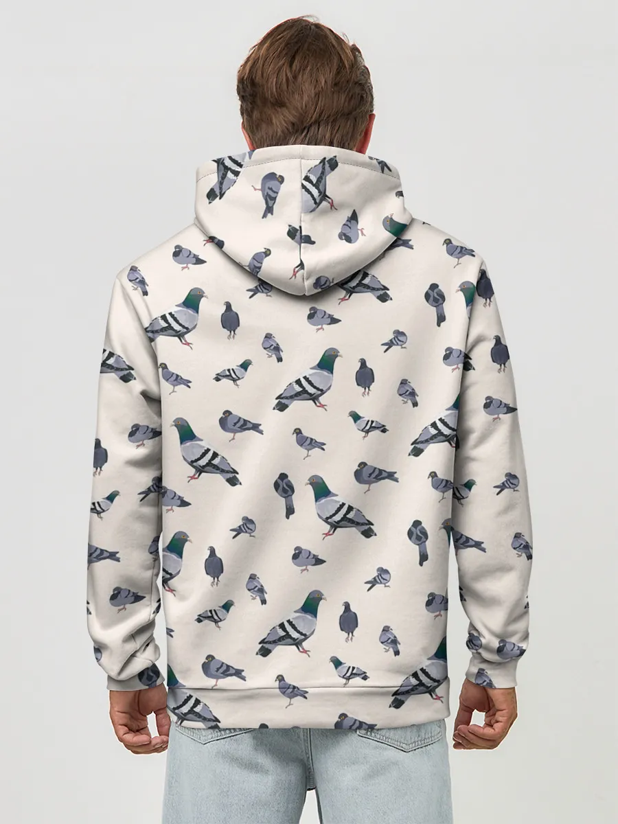 Худи мужской база хлопок / Голуби