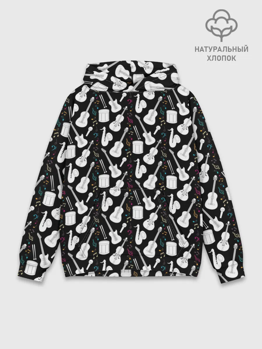 Худи мужской база хлопок / Музыкальные Инструменты