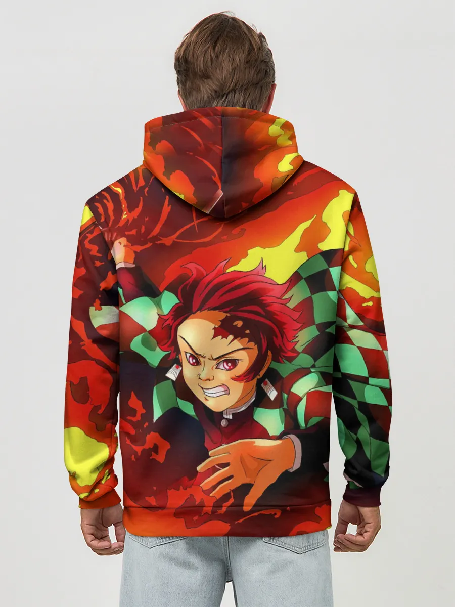 Худи мужской база хлопок / КЛИНОК РАССЕКАЮЩИЙ ДЕМОНОВ