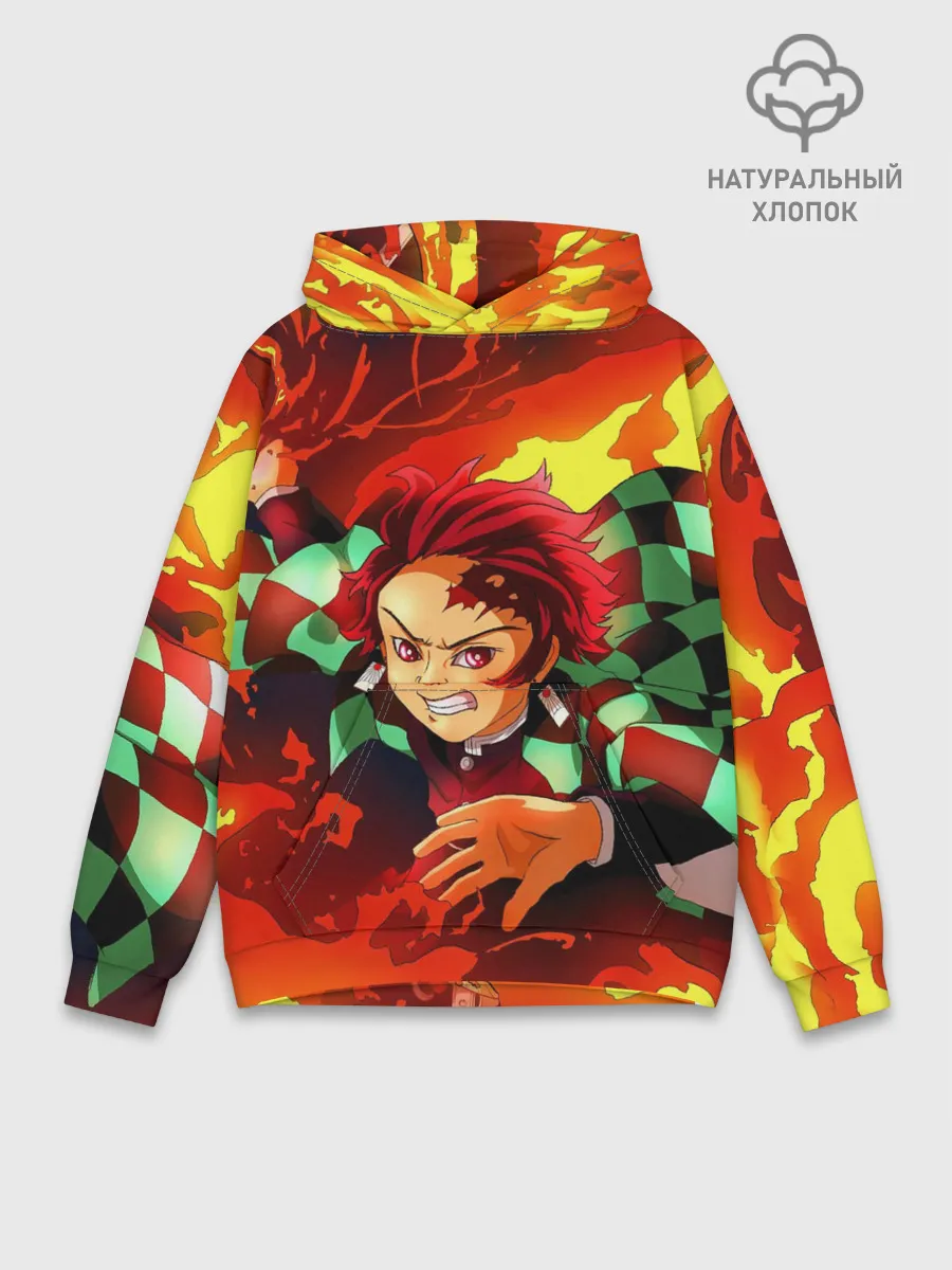 Худи мужской база хлопок / КЛИНОК РАССЕКАЮЩИЙ ДЕМОНОВ