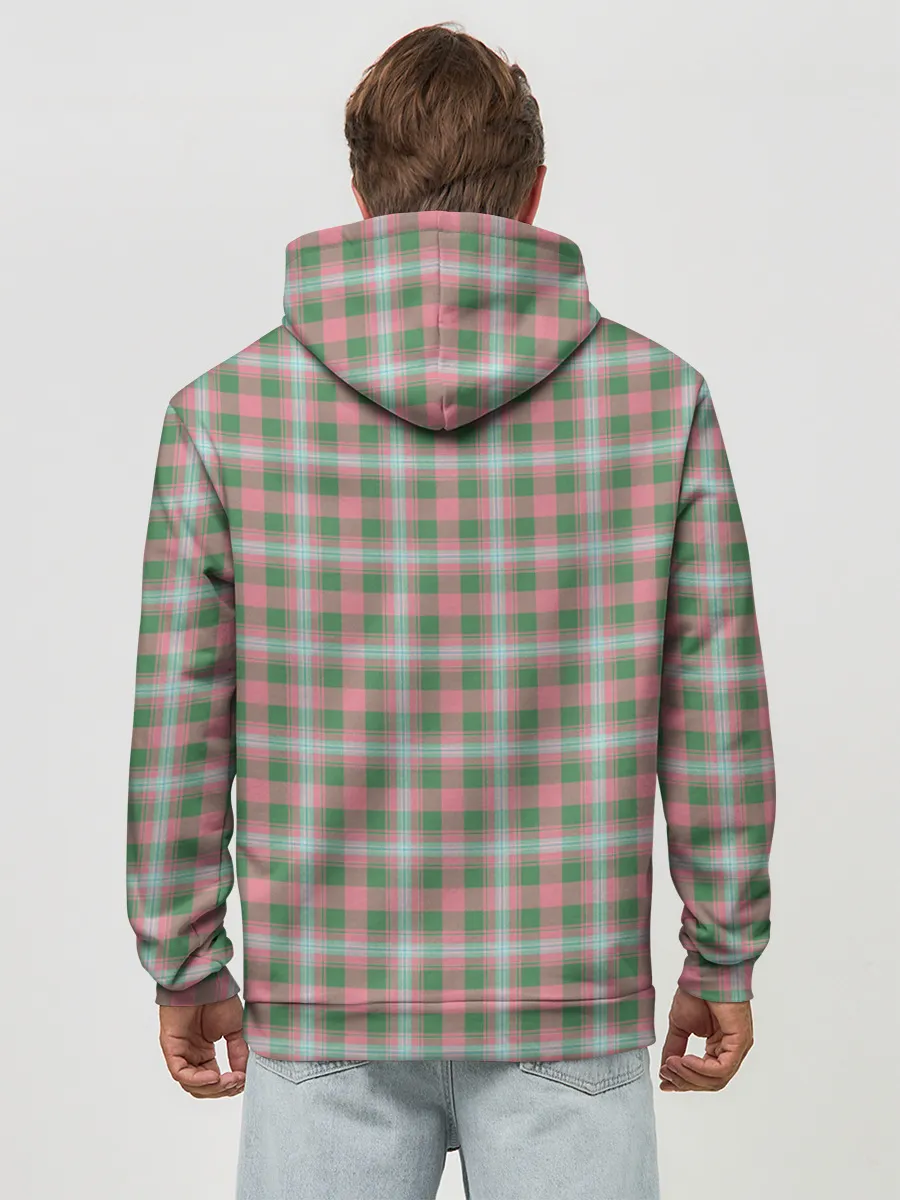 Худи мужской база хлопок / Узор в клетку