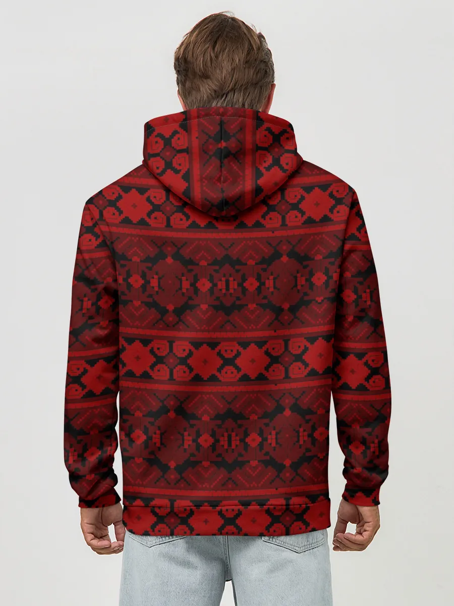 Худи мужской база хлопок / Русские народные узоры