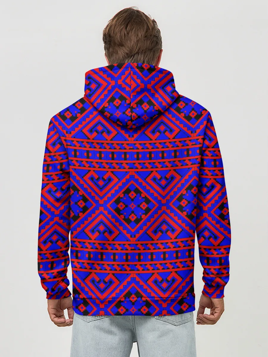 Худи мужской база хлопок / Русские народные узоры