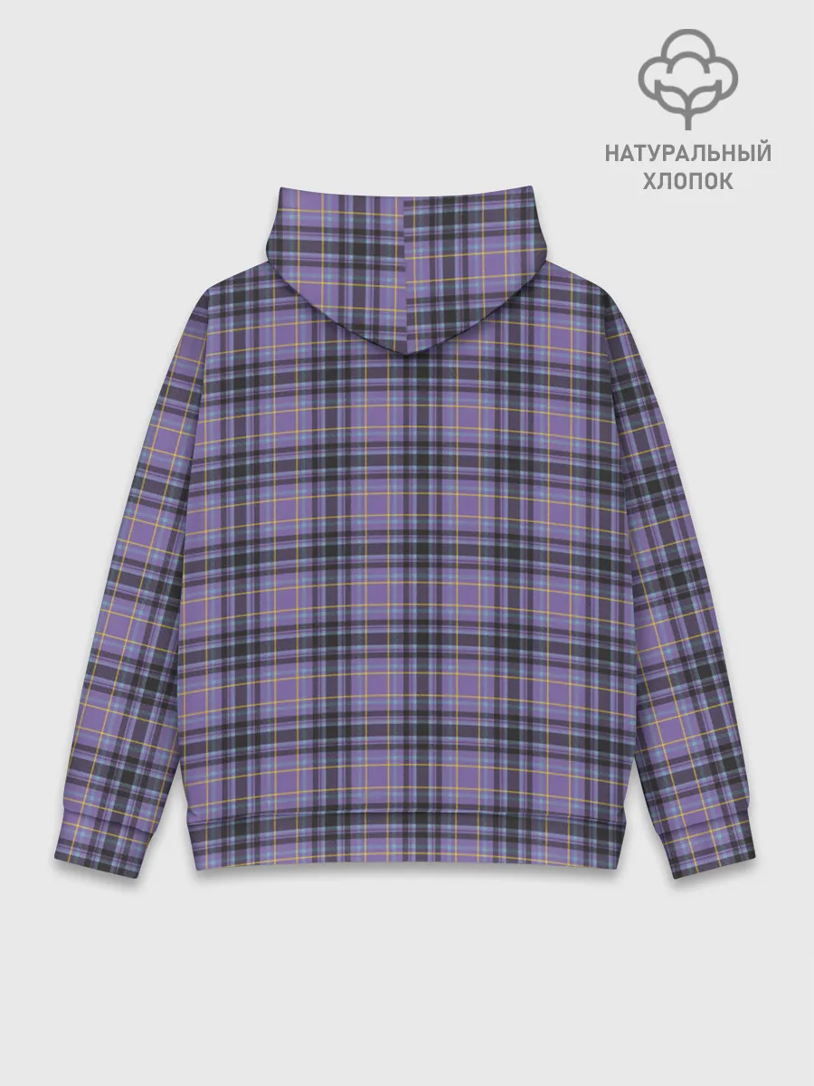 Худи мужской база хлопок / Узор в клетку