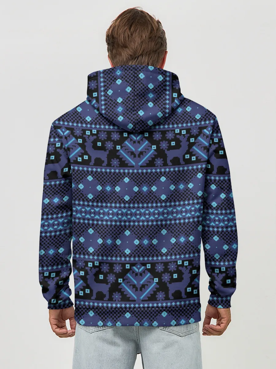 Худи мужской база хлопок / Русские народные узоры