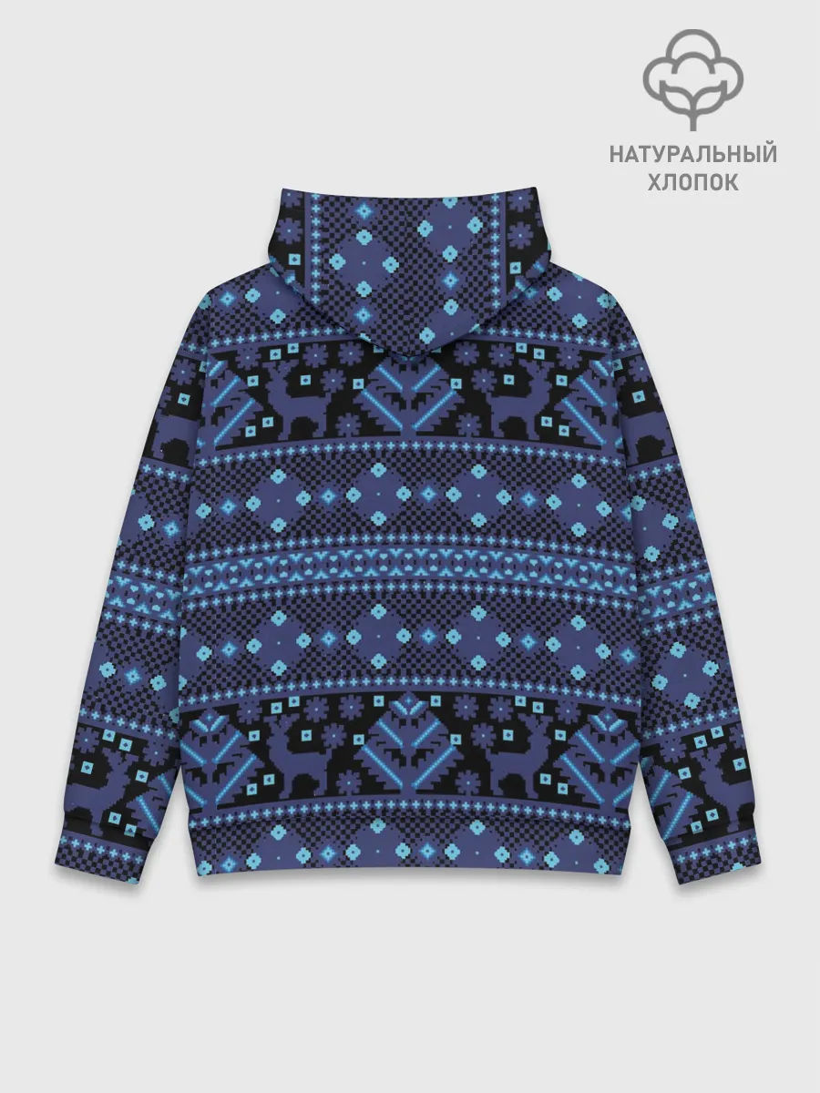 Худи мужской база хлопок / Русские народные узоры