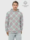 Худи мужской база хлопок / Узор в клетку