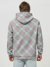 Худи мужской база хлопок / Узор в клетку
