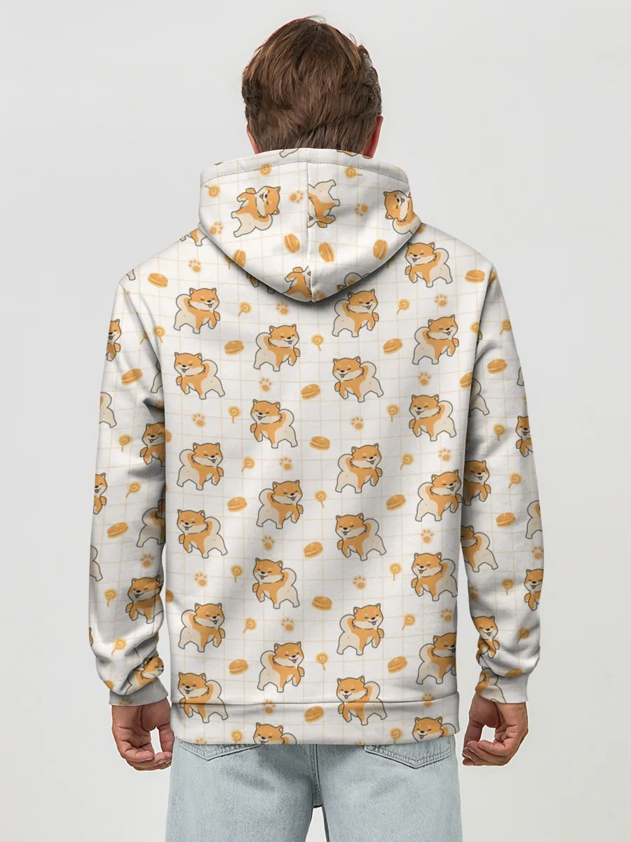 Худи мужской база хлопок / Крутая Шиба-Ину