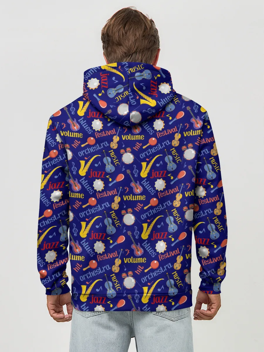 Худи мужской база хлопок / Музыкант