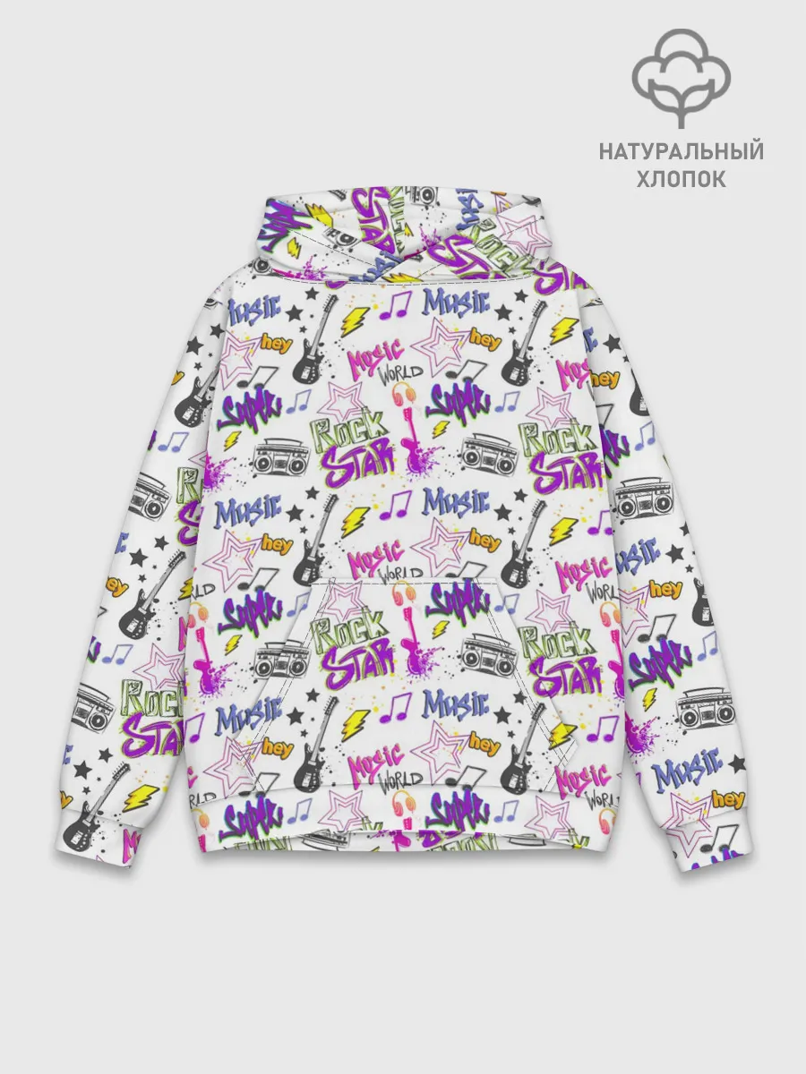 Худи мужской база хлопок / Рок