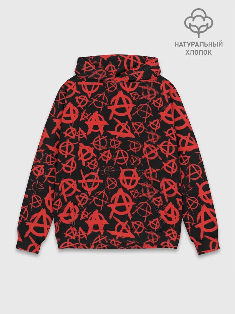 Худи мужской база хлопок / Анархия