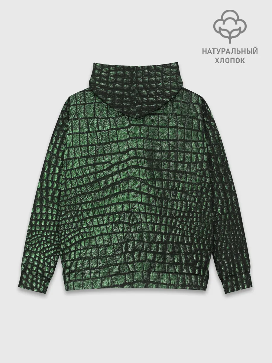 Худи мужской база хлопок / Кожа Крокодила