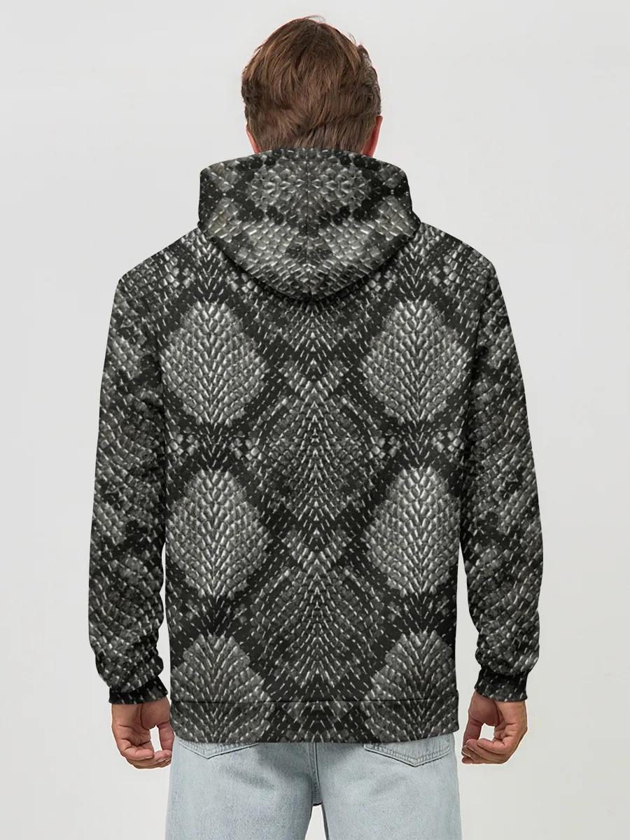 Худи мужской база хлопок / Змеиная чешуя