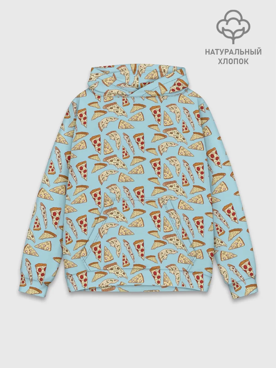 Худи мужской база хлопок / Кусочки Пиццы