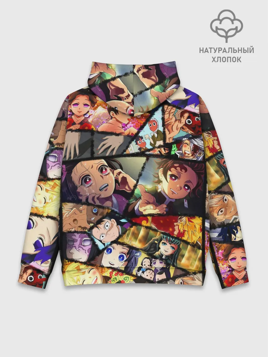 Худи мужской база хлопок / КЛИНОК РАССЕКАЮЩИЙ ДЕМОНОВ