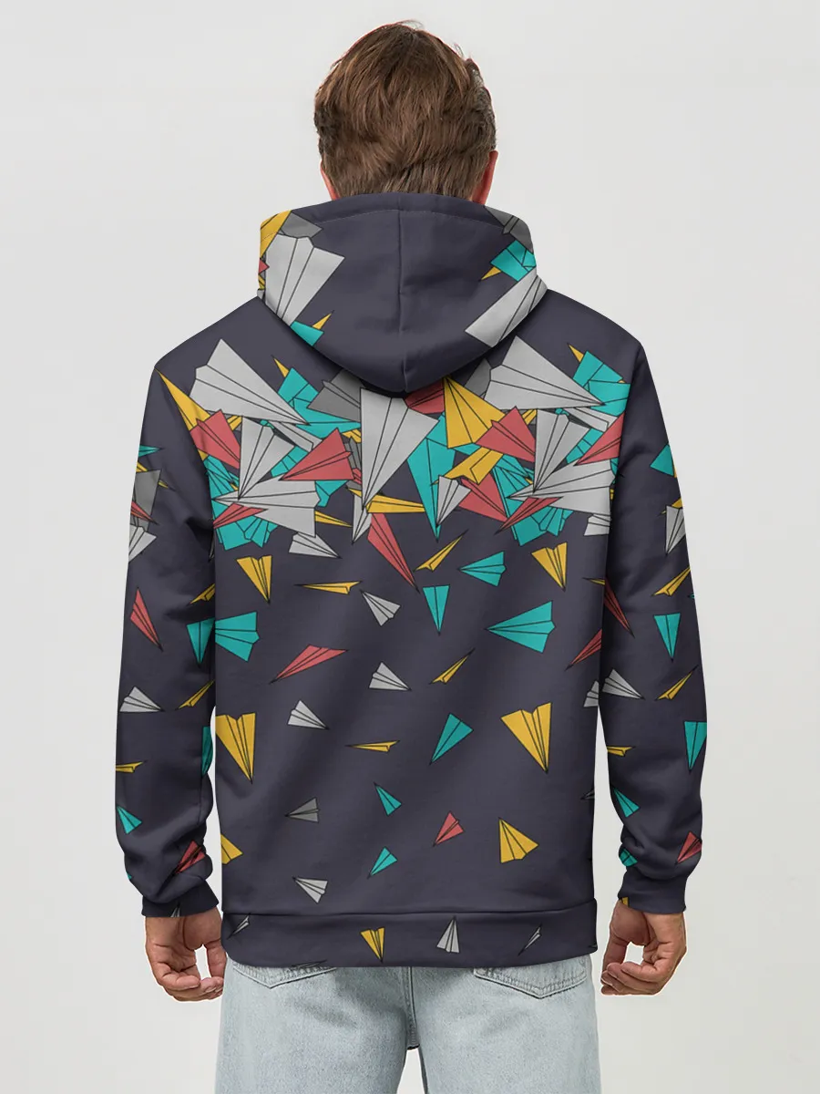 Худи мужской база хлопок / Самолётики