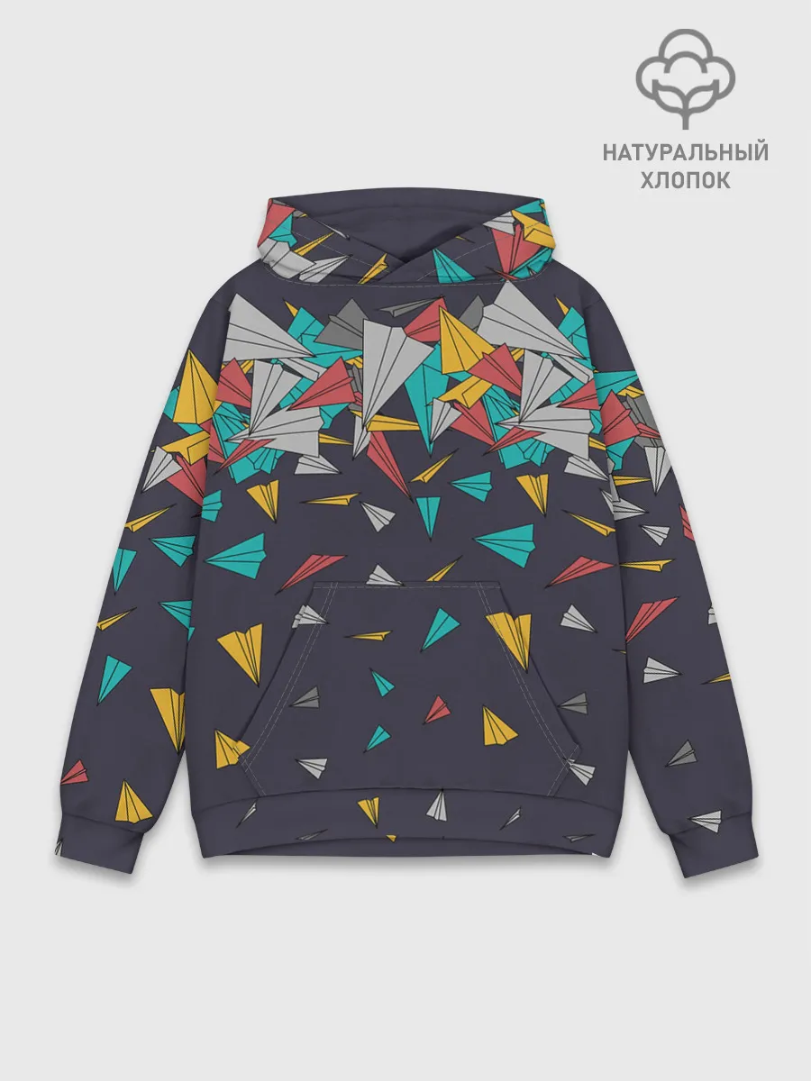 Худи мужской база хлопок / Самолётики