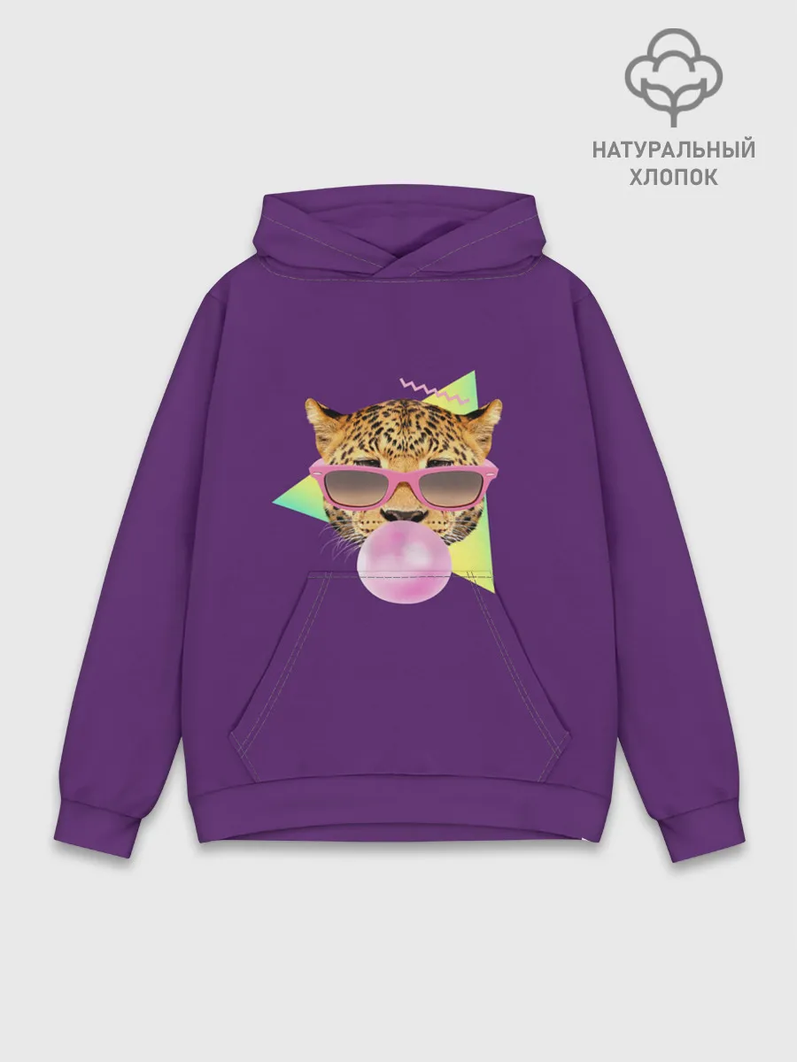 Худи мужской база хлопок / Тигр БАБЛ ГАМ