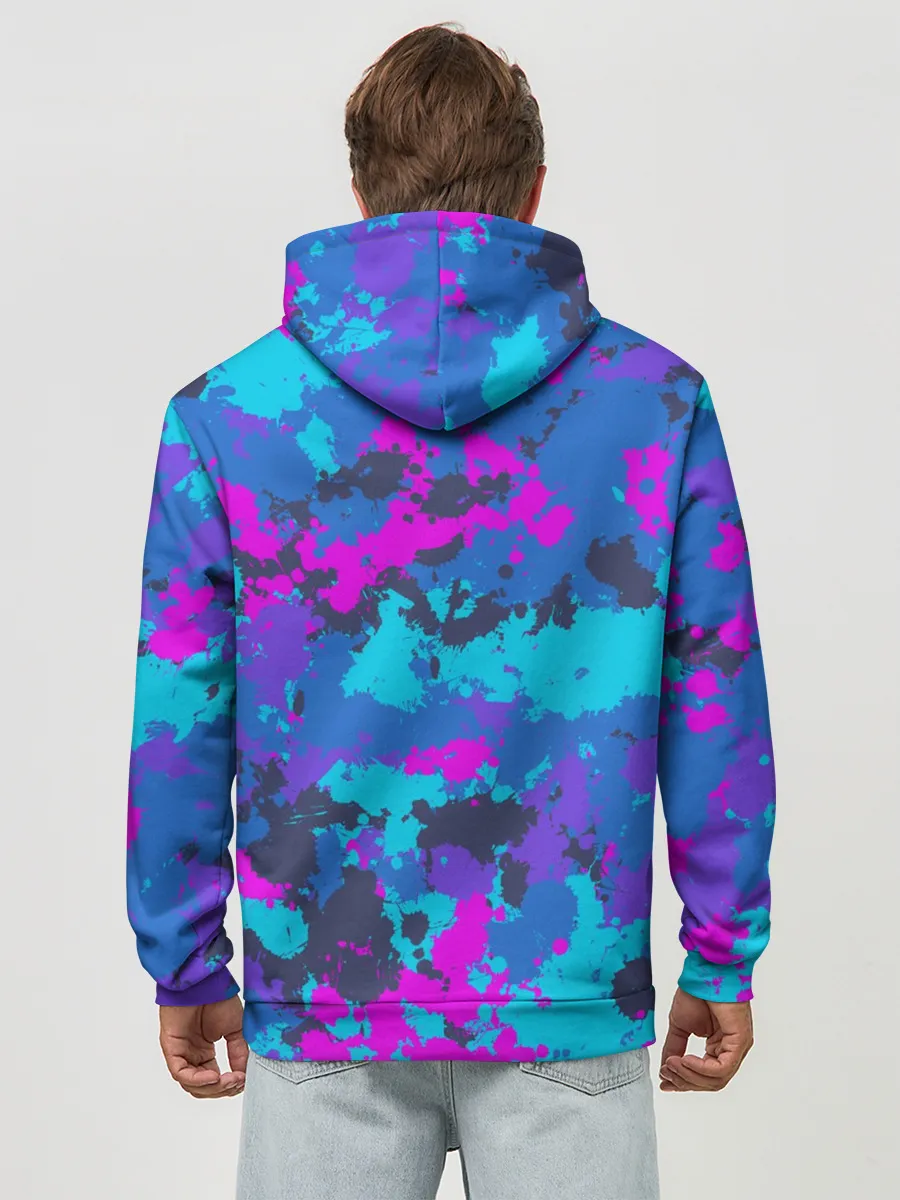 Худи мужской база хлопок / Неоновые краски