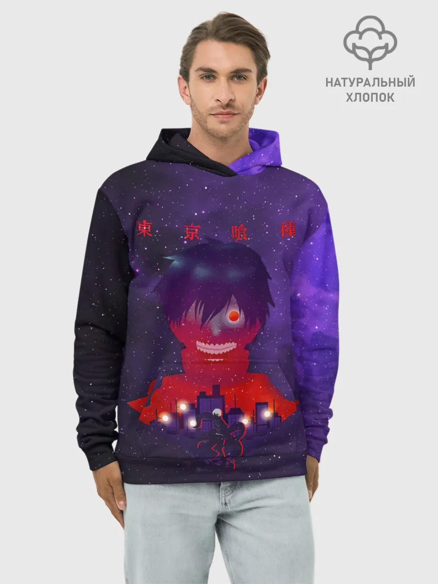 Худи мужской база хлопок / Канеки над Токио
