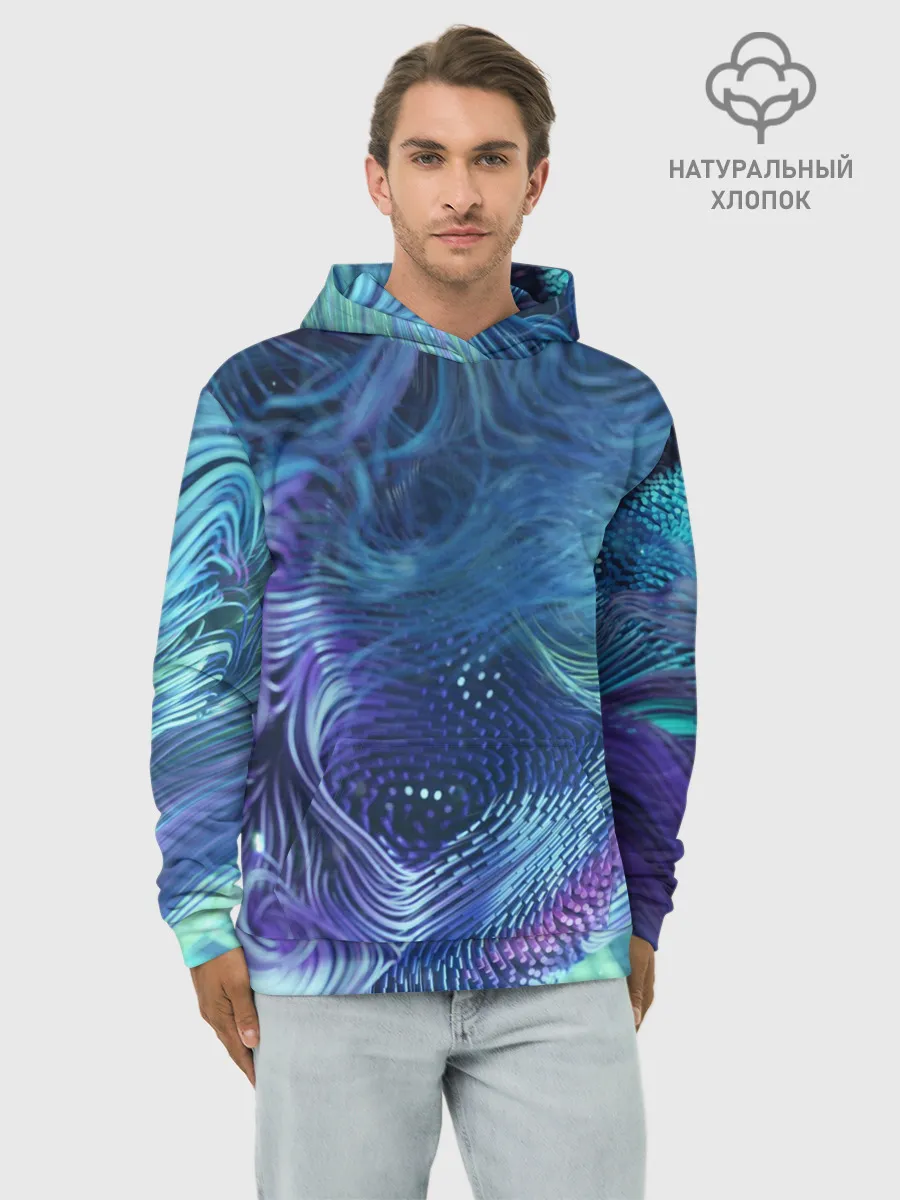 Худи мужской база хлопок / Абстракция