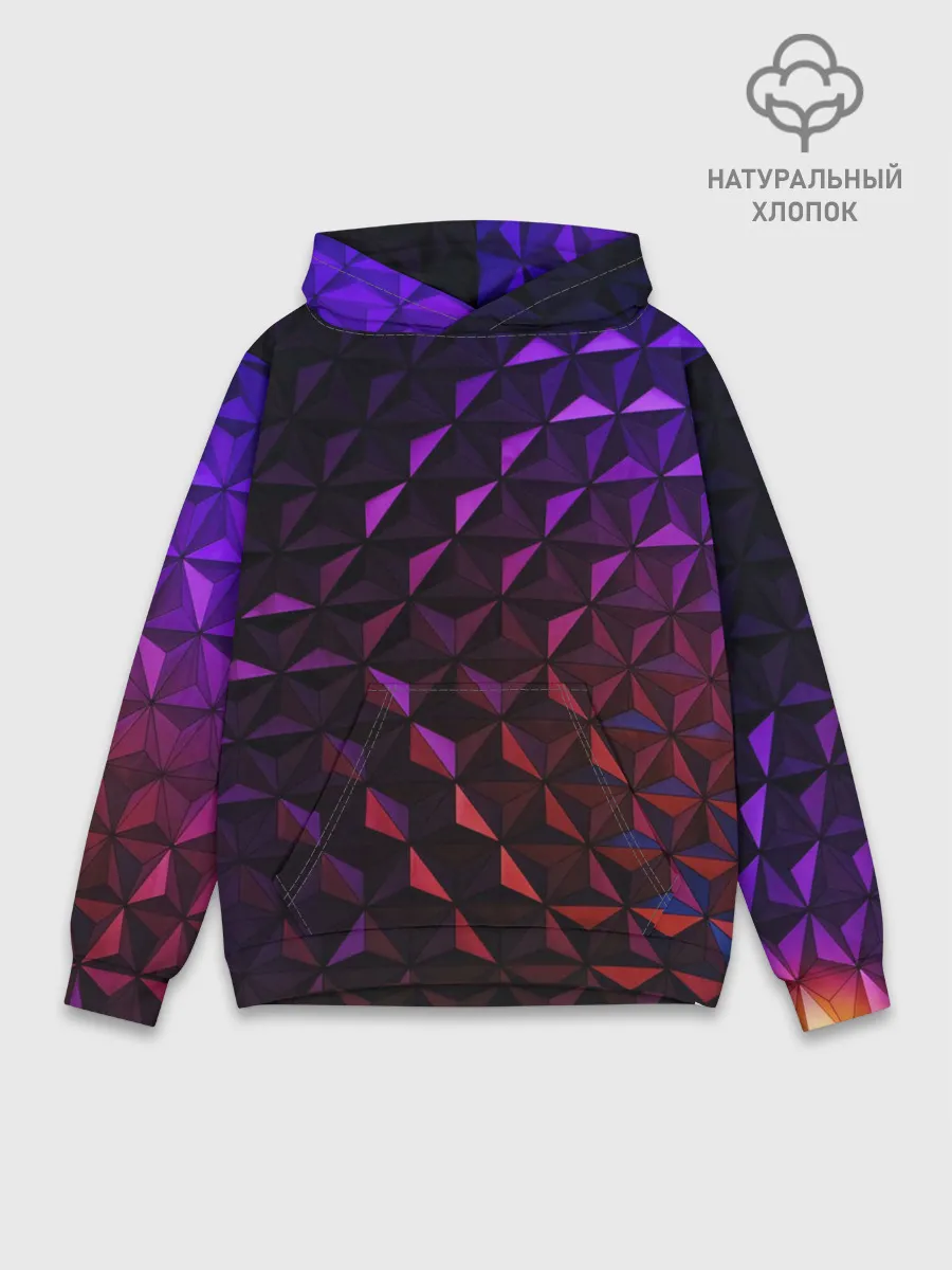 Худи мужской база хлопок / Неоновая Текстура