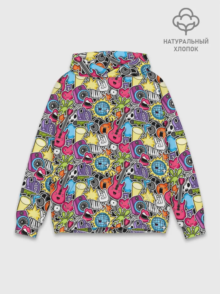 Худи мужской база хлопок / Музыкант