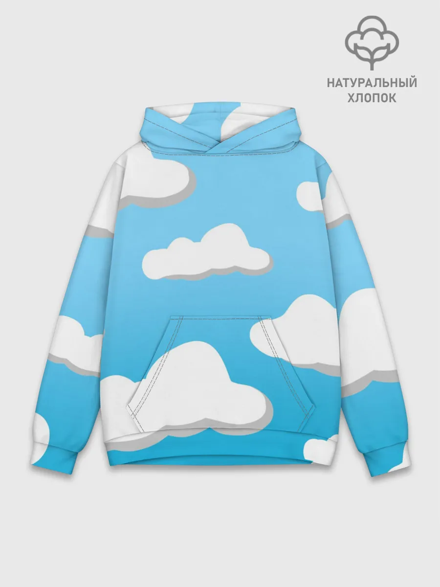 Худи мужской база хлопок / Небо