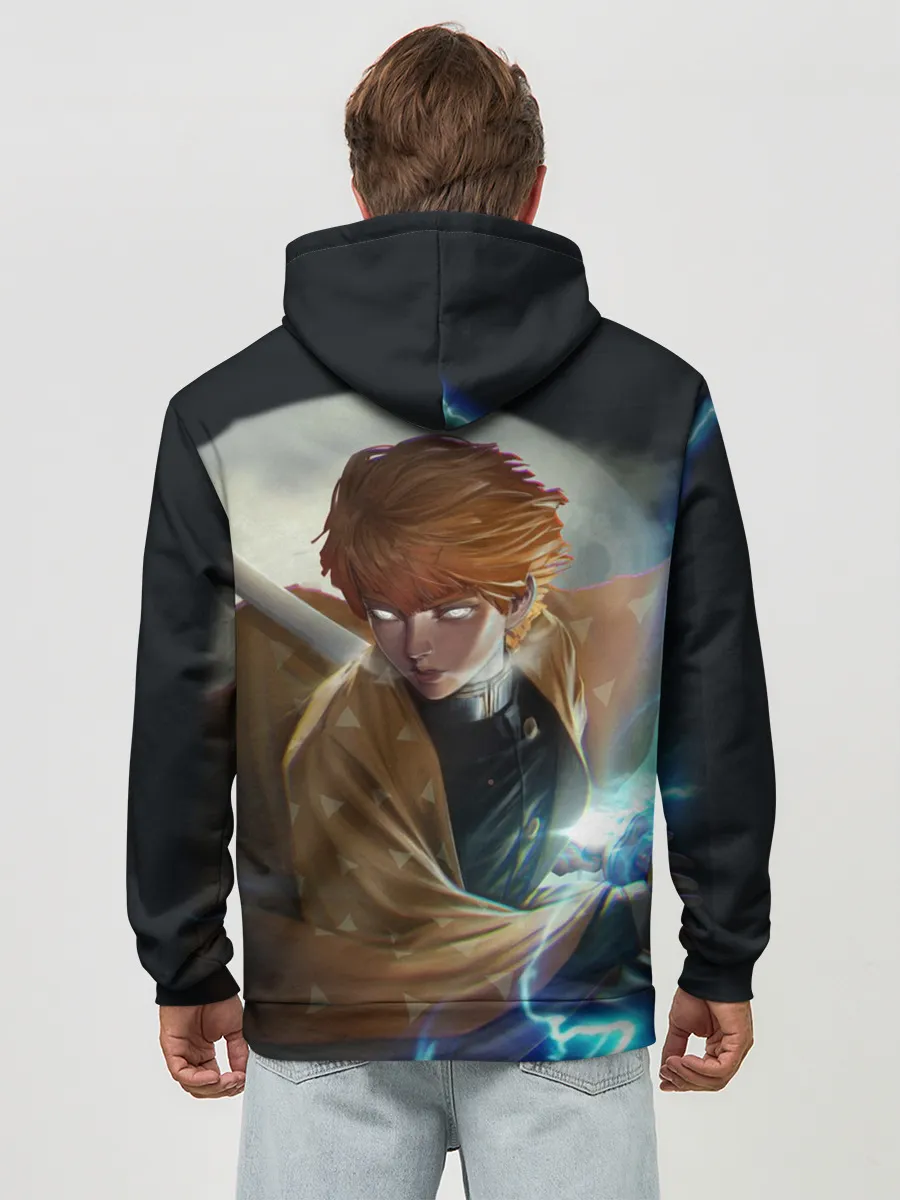 Худи мужской база хлопок / КЛИНОК РАССЕКАЮЩИЙ ДЕМОНОВ