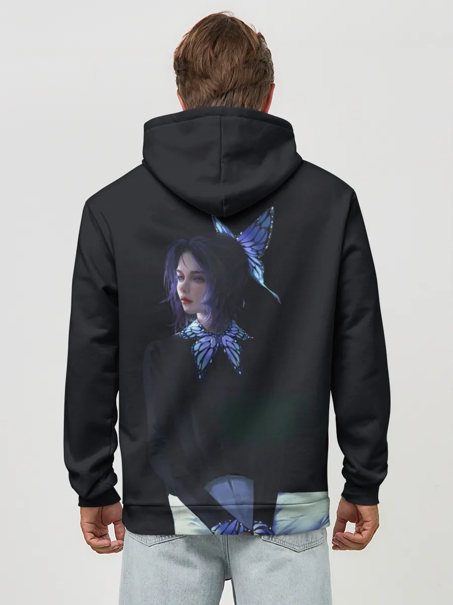 Худи мужской база хлопок / КЛИНОК РАССЕКАЮЩИЙ ДЕМОНОВ