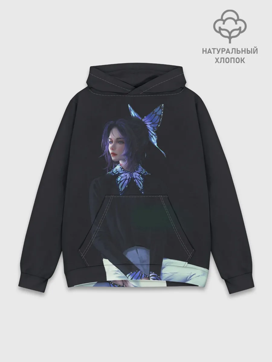Худи мужской база хлопок / КЛИНОК РАССЕКАЮЩИЙ ДЕМОНОВ