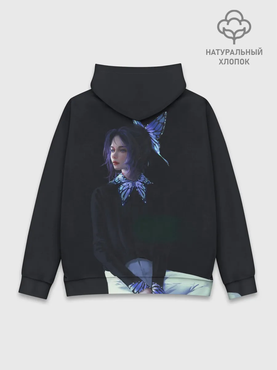 Худи мужской база хлопок / КЛИНОК РАССЕКАЮЩИЙ ДЕМОНОВ